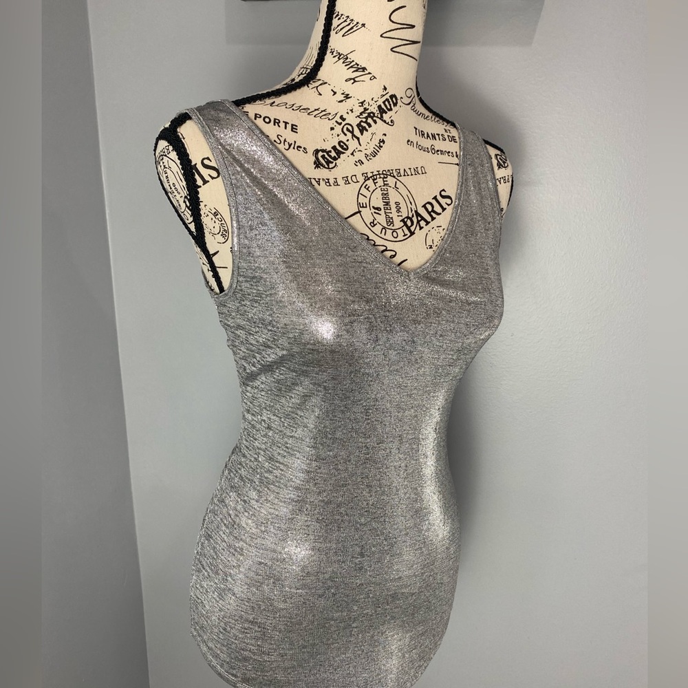 White House, Black Market Metallic Tank Top